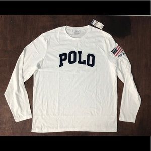 Polo long sleeve t Shirt White sz Various